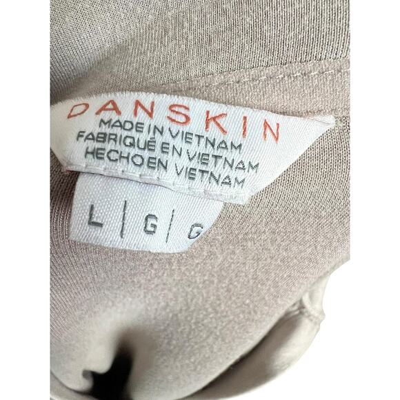 Danskin Sweatshirt Womens Large Beige V Neck Collared Relaxed Pullover Top - Picture 5 of 6
